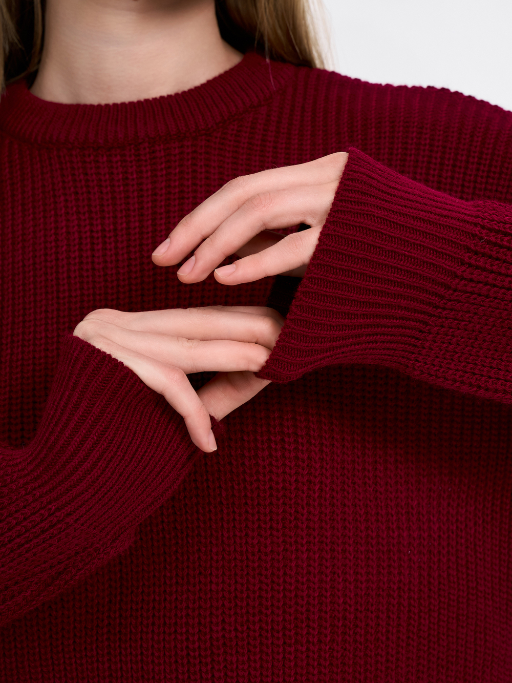Джемпер бордовый