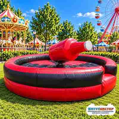 Надувной аттракцион Родео, бутылочка+батут, "Бутылочка", 5*5*3 м