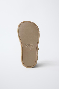 ZARA КОЖАНЫЕ БОТИНКИ BAREFOOT, КОРИЧНЕВЫЙ