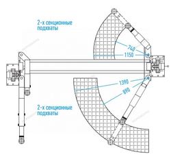 NORDBERG (N4121A-4T_380) Подъемник 2-стоечный 4 т, асимметричный, 380 В