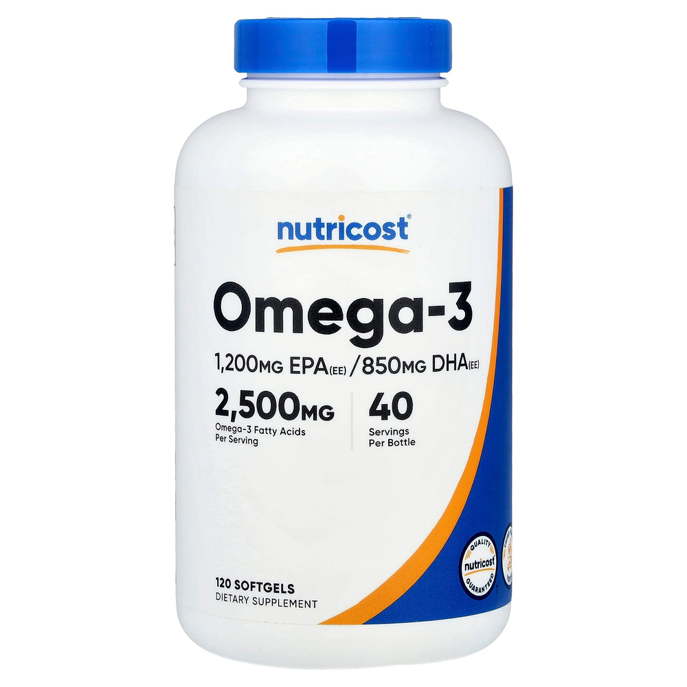 Nutricost, омега-3, 120 капсул