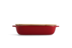 KitchenAid Керамическое блюдо 40x25x8,8 см + крышка Империя красный EAN 4894871028685