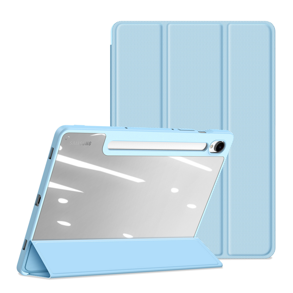 Чехол книжка синего цвета для планшета Samsung Tab S10 Lite, Tab S10 FE, Tab S9, Tab S9 FE, серия Toby Series Case от Dux Ducis