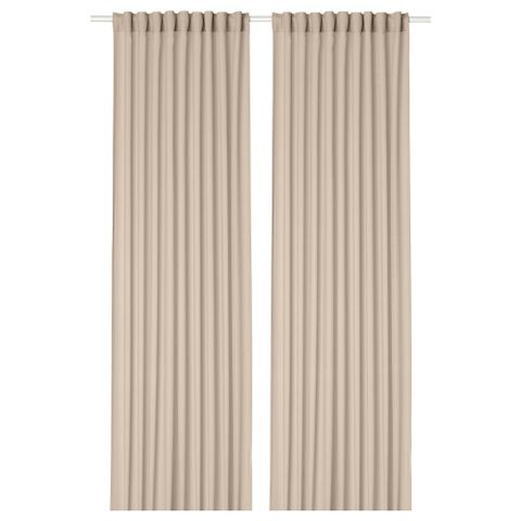 Комплект штор IKEA ROSENROBINIA (РОЗЕНРОБИН), Бежевый, 145x250 см, 2 шт