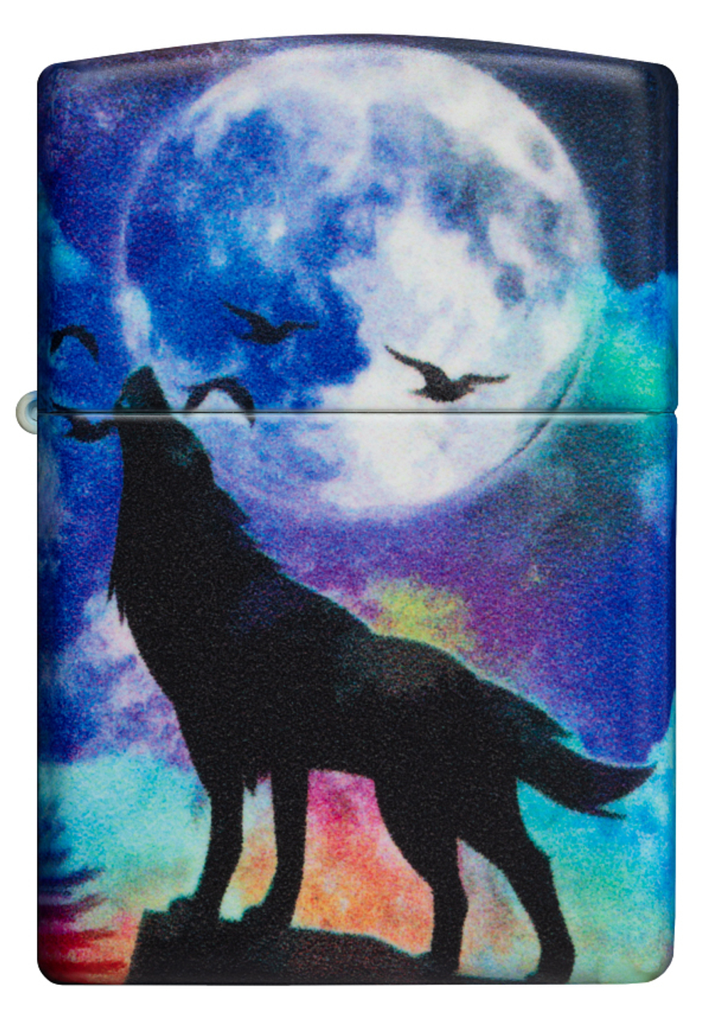 Зажигалка Zippo Wolf Design с покрытием 540 Matte, латунь/сталь, разноцветная, матовая, 38x13x57 мм