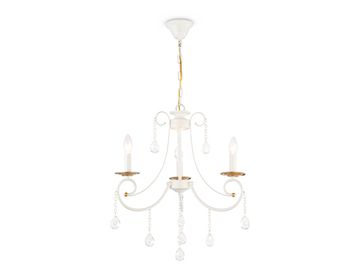 Подвесная люстра с хрусталем 3*E14 TR4915/3 WH/GD белый/золото Traditional Classic Ambrella
