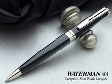 Шариковая ручка Waterman Exception, цвет: Slim Black ST, стержень: Mblue