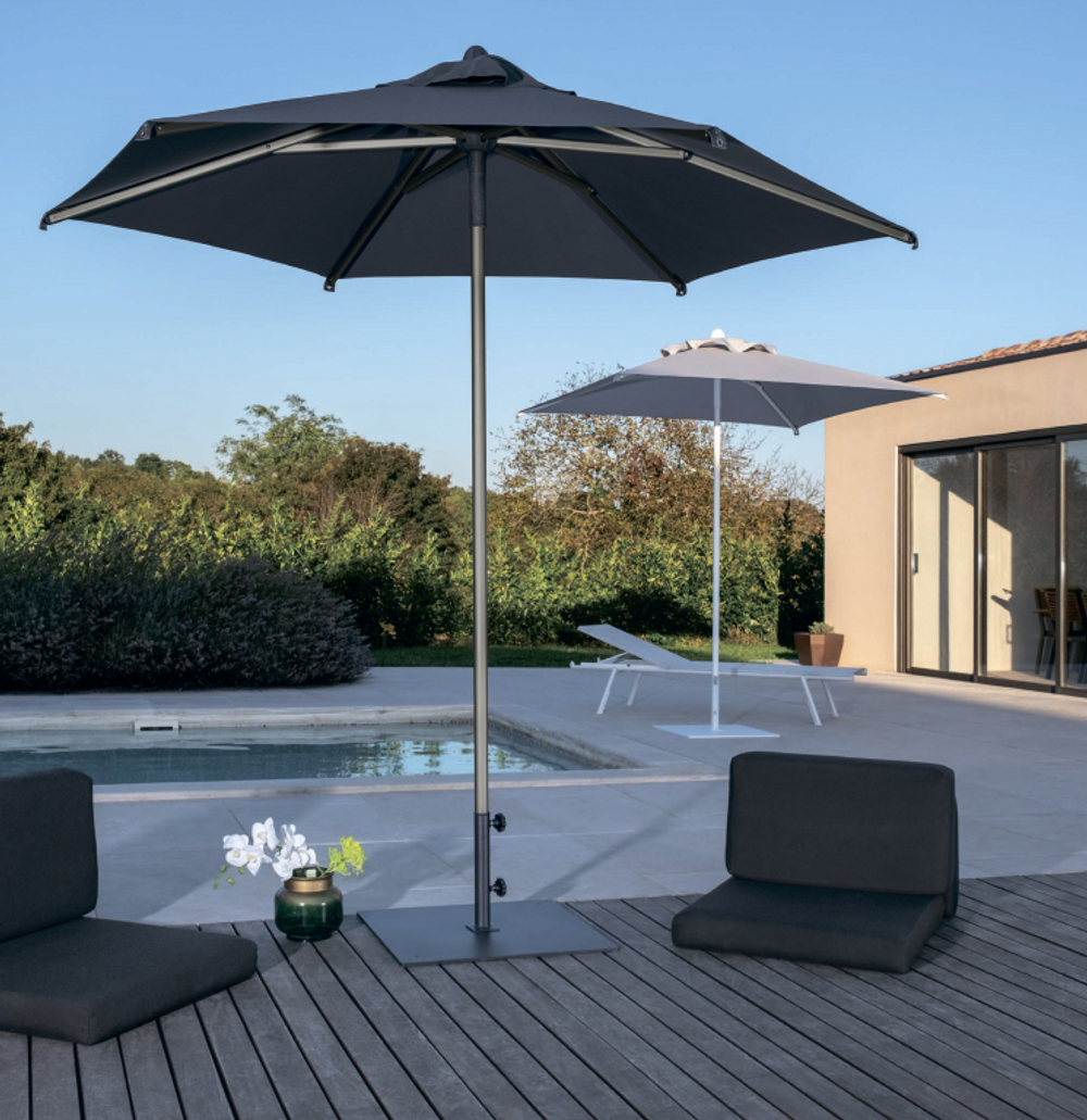 Зонт профессиональный Ø2.5 м Scolaro Lido Titanium, титан, антрацит