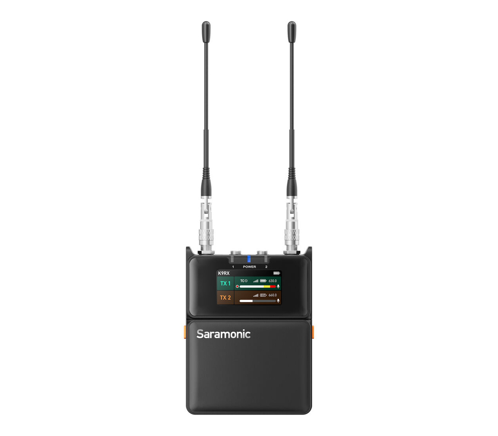 Беспроводная система Saramonic K9, TX+TX+RX, 3.5 мм TRS, УВЧ, 550-960 МГц, 2 канала, кейс