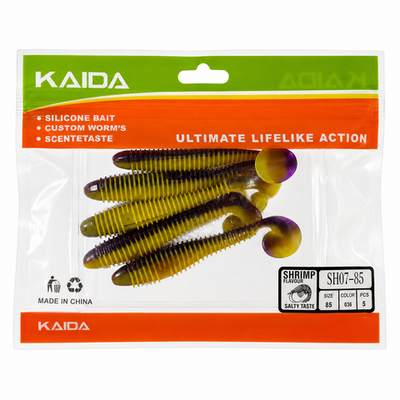 Набор силиконов KAIDA SH07-85 8.5см 5шт COL036 №19