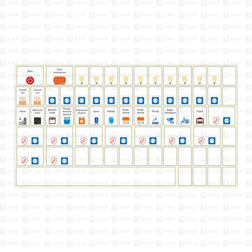Комплект модульных наклеек большой (164x299) EKF PROxima (40.00 шт.) mn-1-3