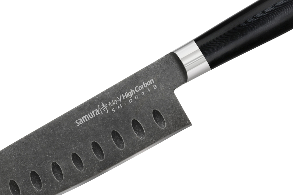 Нож кухонный Сантоку 18см Samura Mo-V Stonewash SM-0094B/K