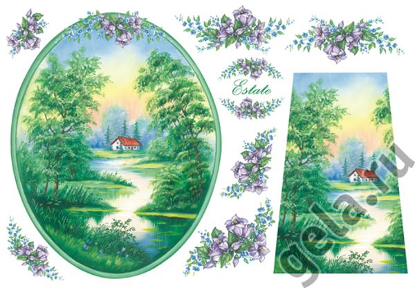 Бумага рисовая 48х33 см, Лето, Stamperia, 1 лист