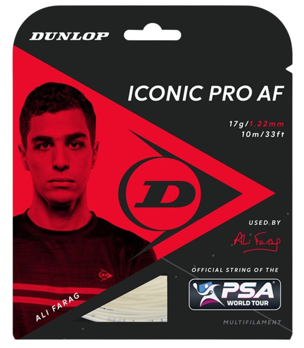 Naciag do squasha Dunlop Iconic Pro AF (10 m) - natural
