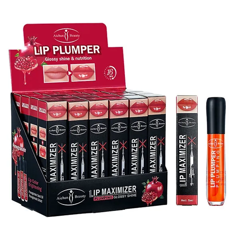 Масло-плампер для губ Aichun Beauty Lip Plumper Plumping #Гранат, 5мл