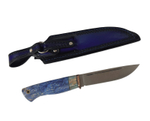Нож Финский Пуукко, Bohler S390, макумэ ганэ, зуб мамонта, стабил.кап клёна, формиованные ножны