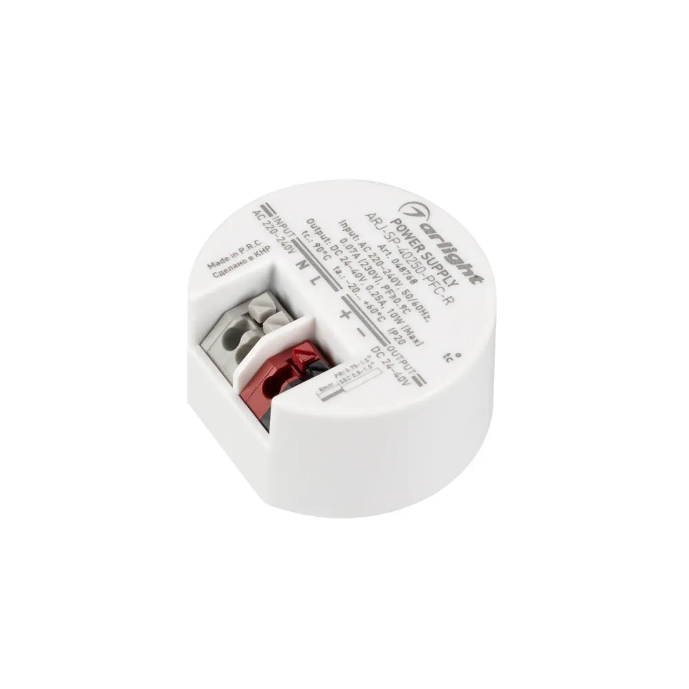 Блок питания ARJ-SP-40250-PFC-R (10W, 24-40V, 250mA) (Arlight, IP20 Пластик, 5 лет) Блок питания ARJ-SP-40250-PFC-R (10W, 24-40V, 250mA) (Arlight, IP20 Пластик, 5 лет)