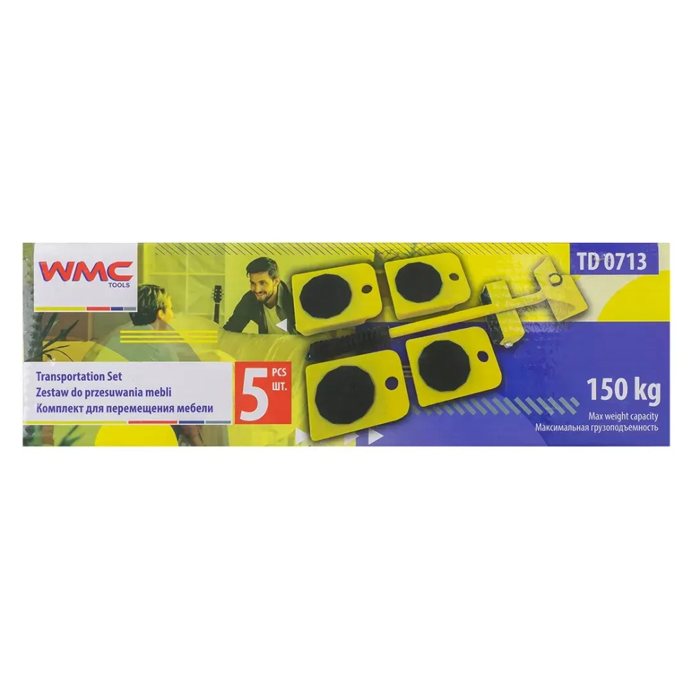 Комплект для перемещения мебели 5 шт. WMC TOOLS WMC-TD 0713