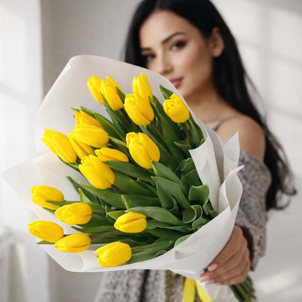 Букет из желтых тюльпанов "Yellow Tulips"