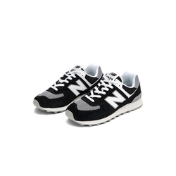 alt="Кроссовки New Balance 574 Black Grey White арт. ML574EVB черно-серая расцветка вид спереди"