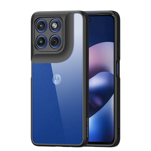 Чехол прозрачный с черными рамками для Motorola Moto G47 и G37, серия Aimo Series Case от Dux Ducis