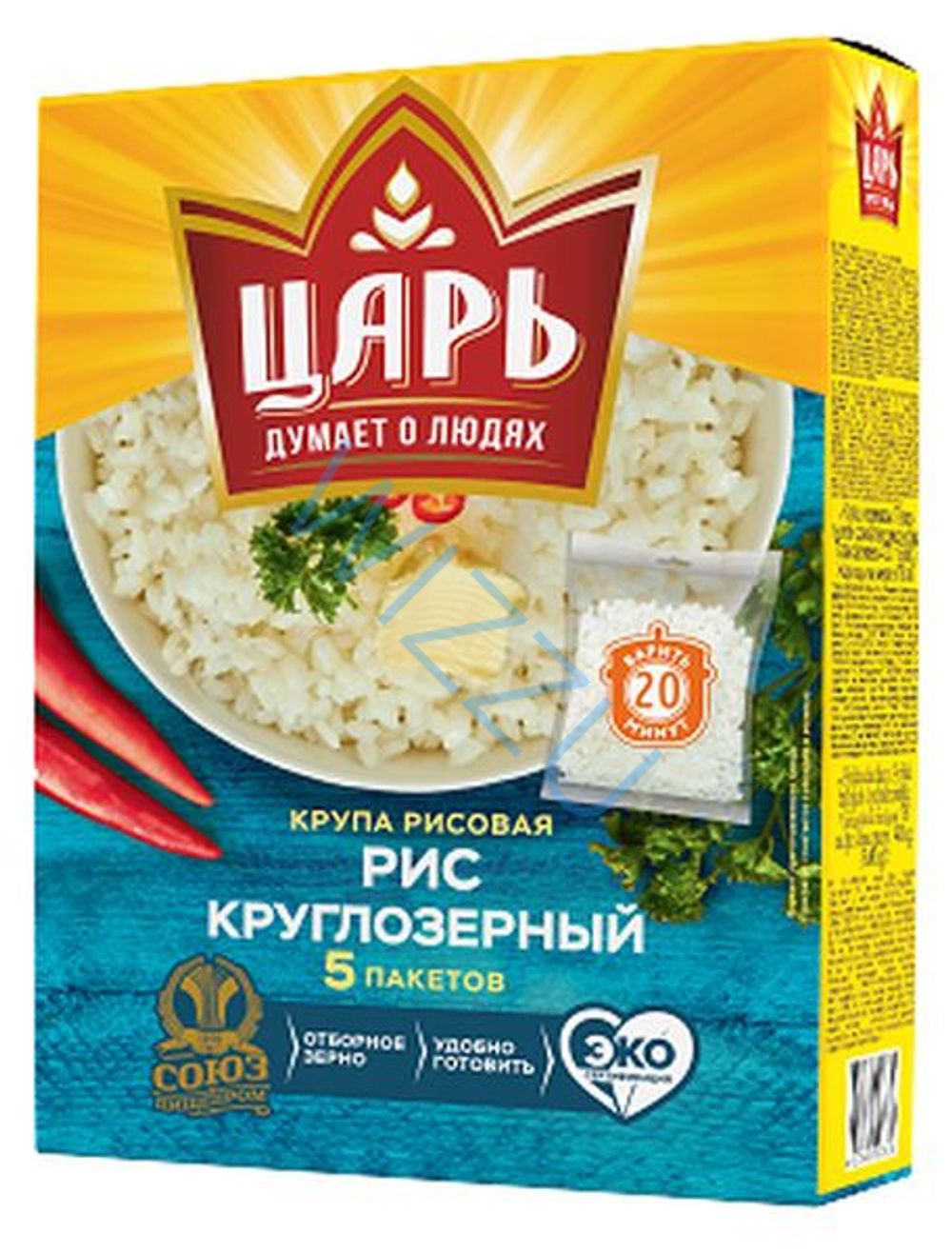 Крупа рис круглозерный Царь 400г
