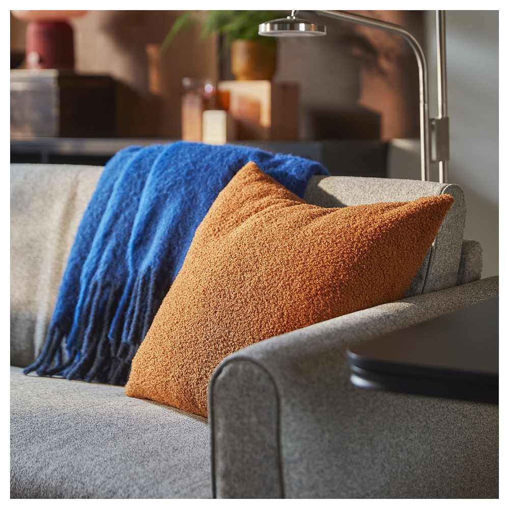 IKEA KRYDDBUSKE  (ИКЕА КРЙДДБУСКЕ)  -  Чехол на подушку - коричнево-красный 50х50 см