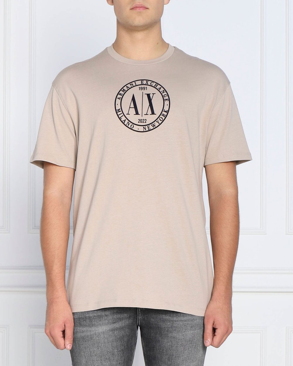футболка Armani Exchange - бежевый(6LZTLE ZJGAZ)