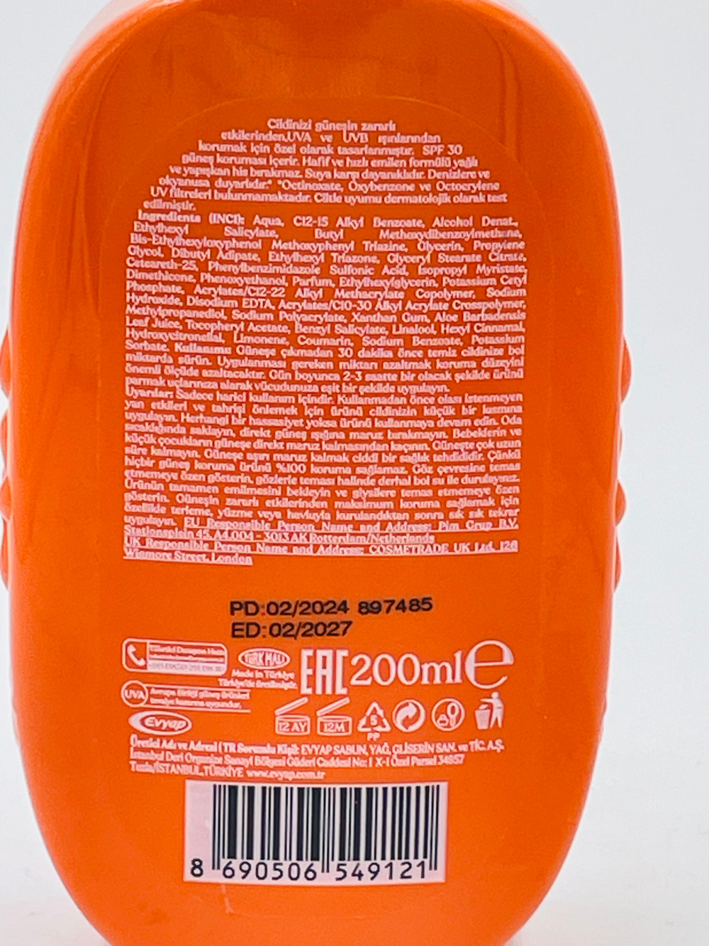 Солнцезащитный спрей SPF30 Аrко Suncare, с соком алоэ и витамином Е, 200 мл (Турция)