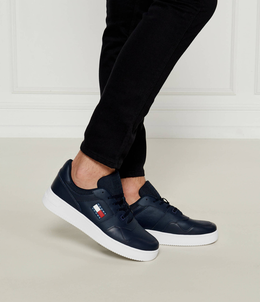 Кожаные кроссовки Tommy Jeans - темно-синий(EM0EM01395)