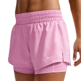 Женские Шорты теннисные Nike Dri-Fit One 2-in-1 - pink rise/white
