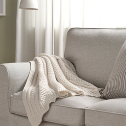 IKEA SÖRBYSKOGEN  (ИКЕА СЁРБИСКОГЕН)  -  Плед - кремовый 130х170 см