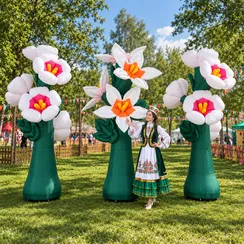 Надувной цветок