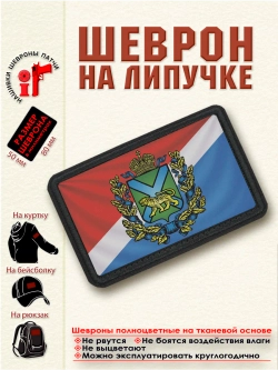 Шеврон на липучке Флаг и герб Приморского края.dtf