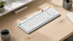 NuPhy Air100 V3 Nova White на рабочем столе