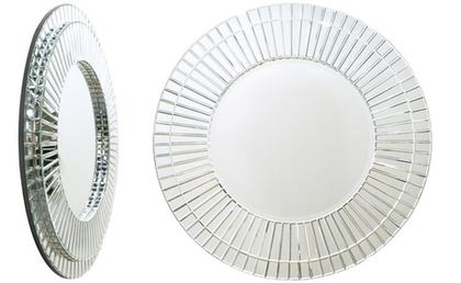Зеркало декоративное настенное круглое 91см Garda Decor в зеркальной раме