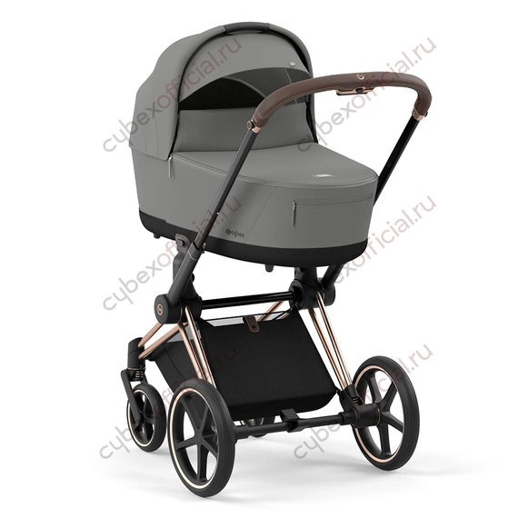 Детская коляска Cybex Priam IV 2 в 1 Mirage Grey + Cloud G i-Size Stone Grey Plus