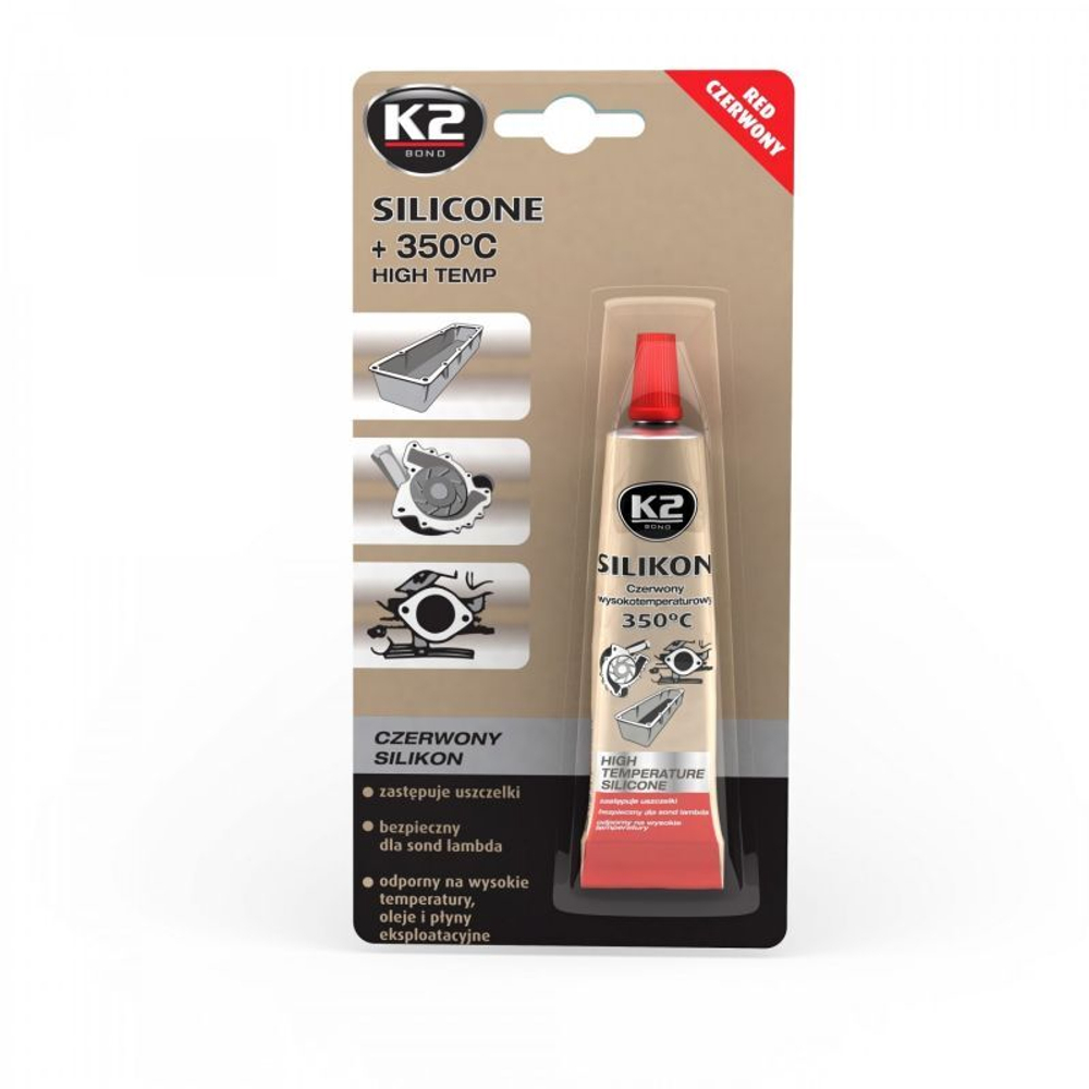 B2450 SILIKON RED. BL.21G силиконовый герметик красный в блистере