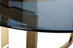 Стол журнальный Garda Decor темн.стекло, золото d90*45 см