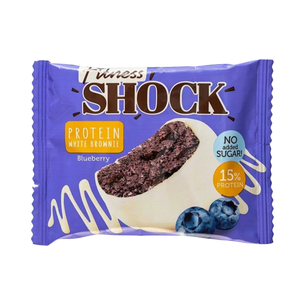 Бисквит глазир Fitnes Shock Брауни 50г Черника