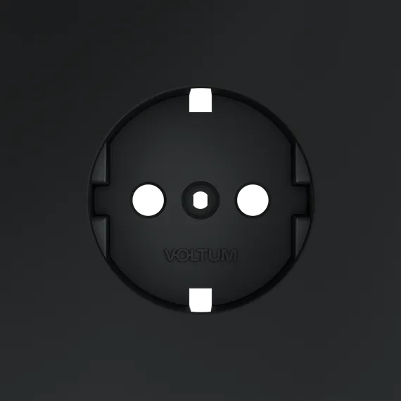 Накладка для розетки с заземлением Voltum S70 Графит VLS000607