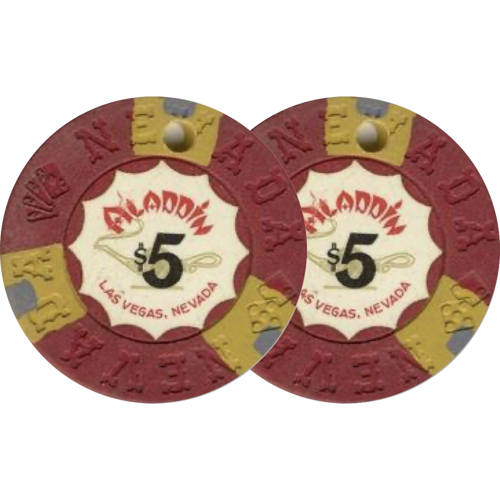 Aladdin Casino $5 Canceled Chip