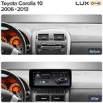 Магнитола для Toyota Corolla E150 2006-2013 - Teyes LUX ONE 360 монитор 12.3" 2K QLED на Android 10, Быстрая, CarPlay, 4G SIM-слот, 4 камеры в комплекте