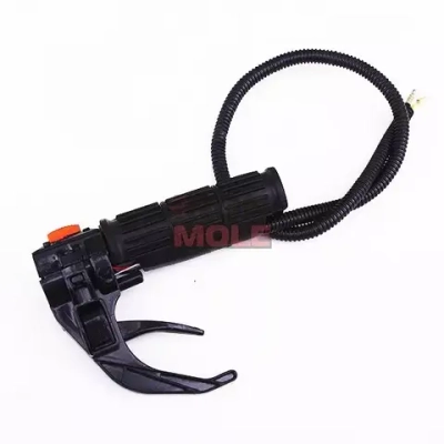 Рукоятка газа с кнопкой, проводами, тросиком для мотобуров Iron Mole E53