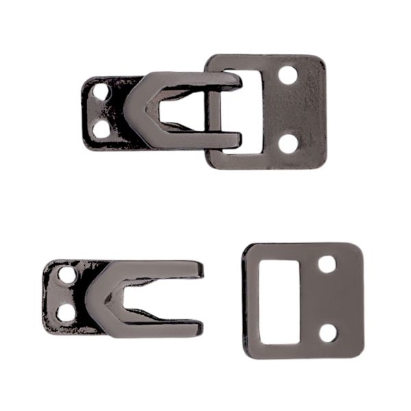 Крючки пришивные декоративные 15х7 мм, pewter, 10 шт