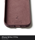 Чехол Mujjo Leather Case для iPhone 18 Pro / 17 Pro Bronze Red