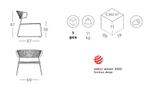 Кресло лаунж плетеное Scab Design Lisa Lounge Filo, лен, серебристый