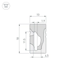 Силиконовый профиль WPH-FLEX-1018-SIDE-S10-50m WHITE (Arlight, Силикон)