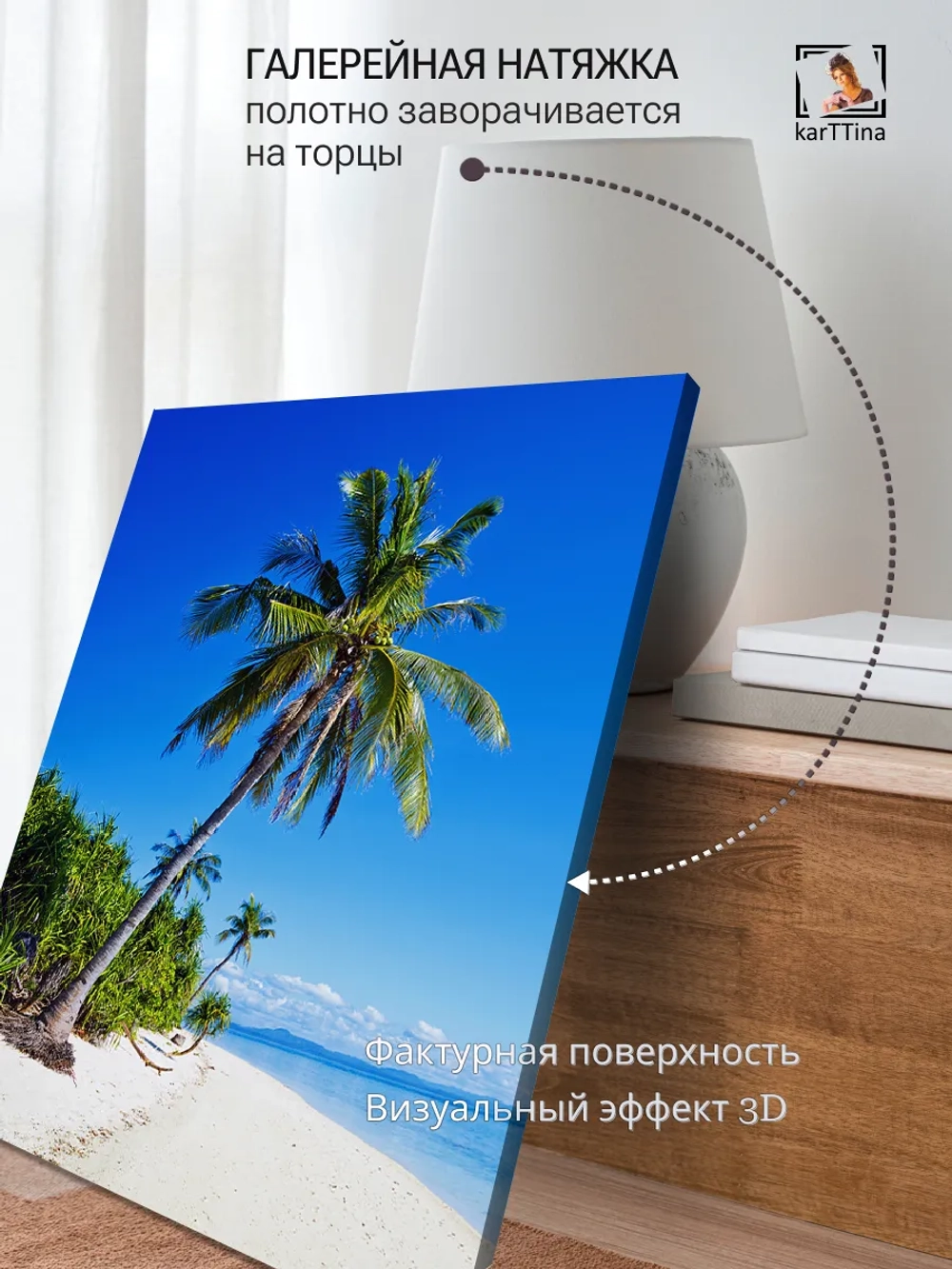 Картина "Солнечные тропики", интерьерная 50х70см 1шт.