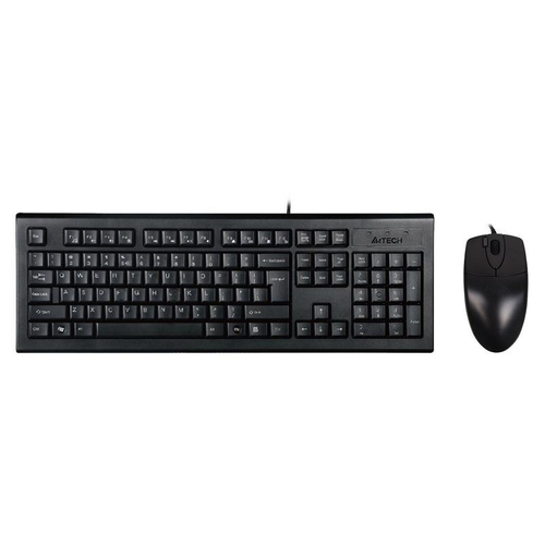 Клавиатура + Мышь A4Tech USB, влагозащита, черный (KR-8520D)